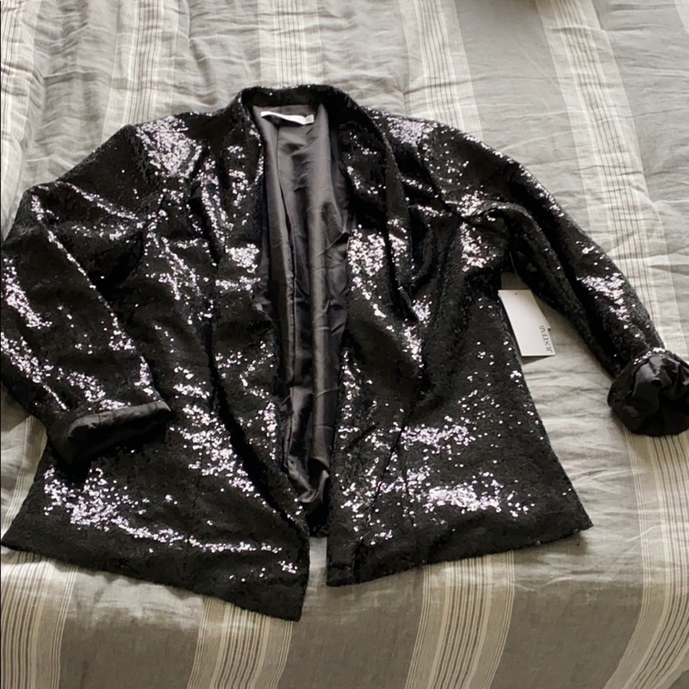 Black Sequin blazer. 2X